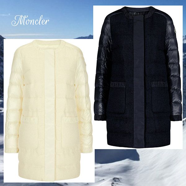 ☆モンクレール コピー☆ 異素材MIXツイードフロントライトダウンVeulettes?