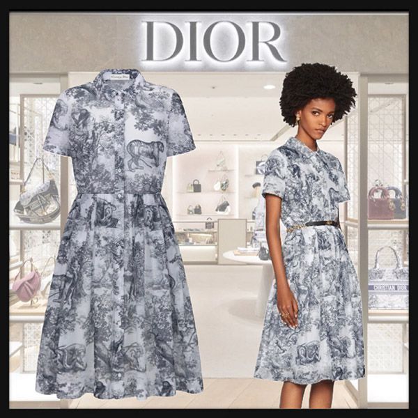 新作 ディオール スーパーコピー ミディシャツドレス トワルドゥジュイ 221R81A3802_X0861