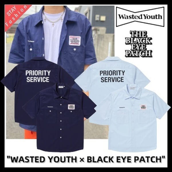 ?限定コラボ レア!BLACK EYE PATCH×WASTED YOUTH シャツコピー