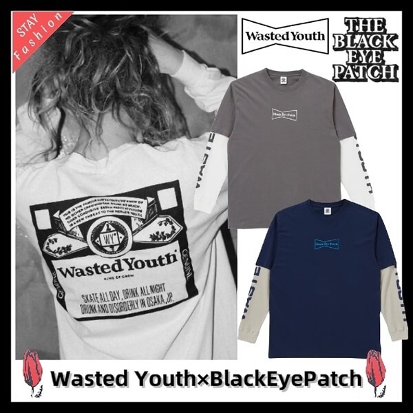 ?限定コラボ レア!BLACK EYE PATCH×WASTED YOUTH ロンT