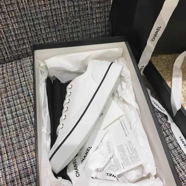 シャネル スニーカー 激安 ロゴ ファブリック アイボリー アイボリー コピー G34760 X52952 10800