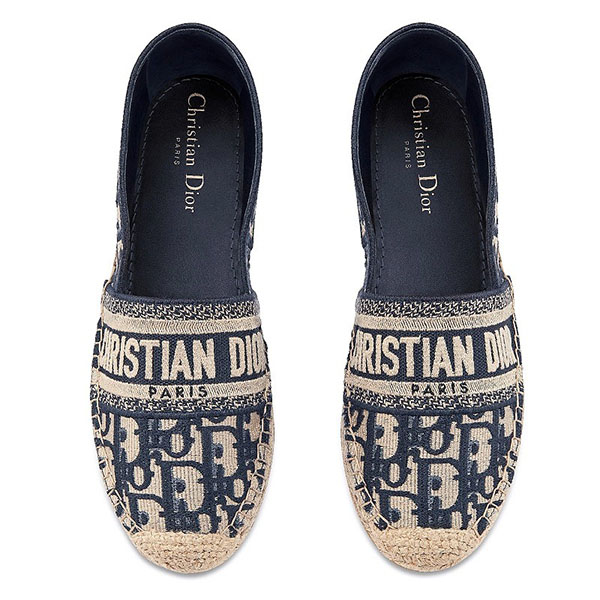 2020新作【ディオール】“ディオール GRANVILLE” コピーオブリーク エスパドリーユ/ グレー KCB585OBE_S33G