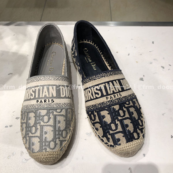 2020新作【ディオール】“ディオール GRANVILLE” コピーオブリーク エスパドリーユ/ グレー KCB585OBE_S33G
