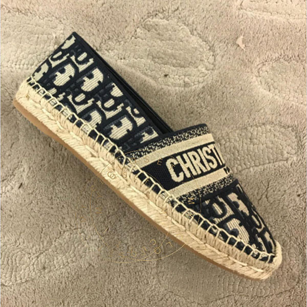 2020新作【ディオール】“ディオール GRANVILLE” コピーオブリーク エスパドリーユ/ グレー KCB585OBE_S33G