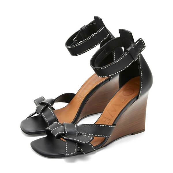 2020新作 ロエベ シューズ 偽物 ロエベ Gate Wedge Sandal 80 厚底 ウェッジサンダル 453.10.637 45310637
