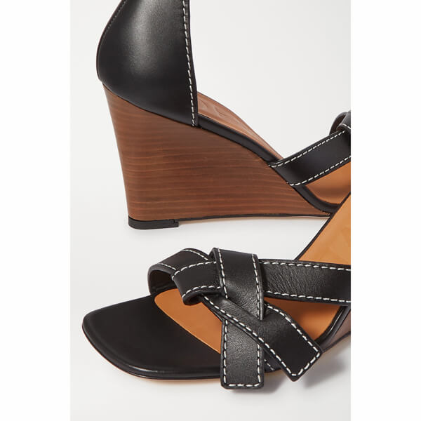 2020新作 ロエベ シューズ 偽物 ロエベ Gate Wedge Sandal 80 厚底 ウェッジサンダル 453.10.637 45310637