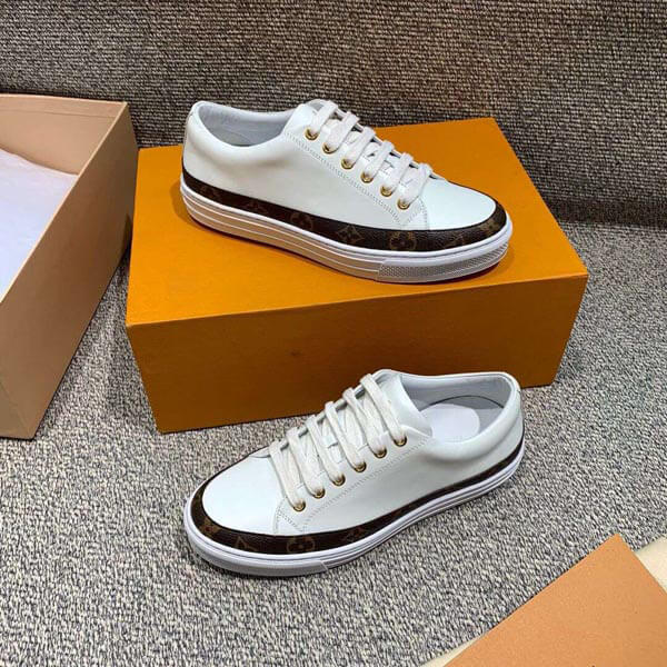 ルイヴィトン スニーカー スーパーコピー モノグラム柄ストラップ付 Whiteスニーカー