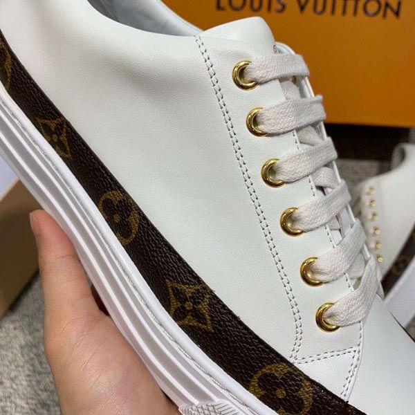 ルイヴィトン スニーカー スーパーコピー モノグラム柄ストラップ付 Whiteスニーカー