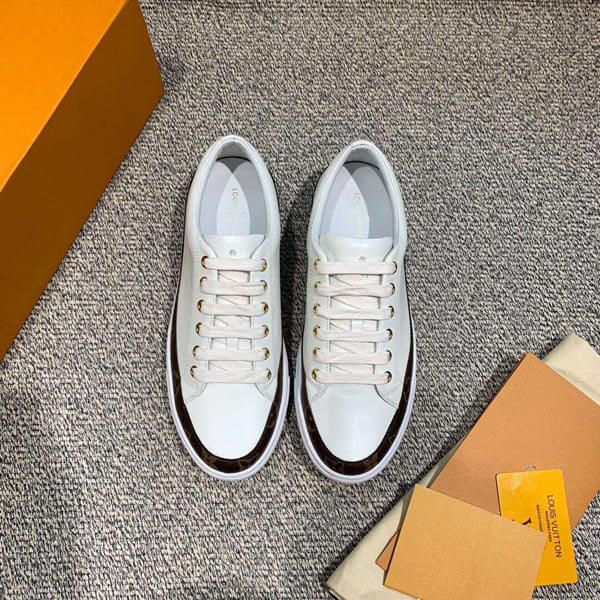 ルイヴィトン スニーカー スーパーコピー モノグラム柄ストラップ付 Whiteスニーカー