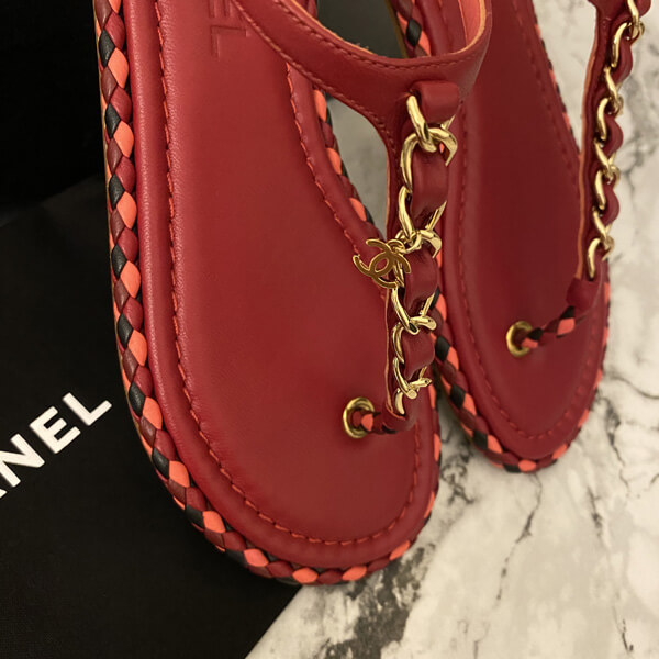 シャネル サンダル コピー ココマークチェーンサンダル