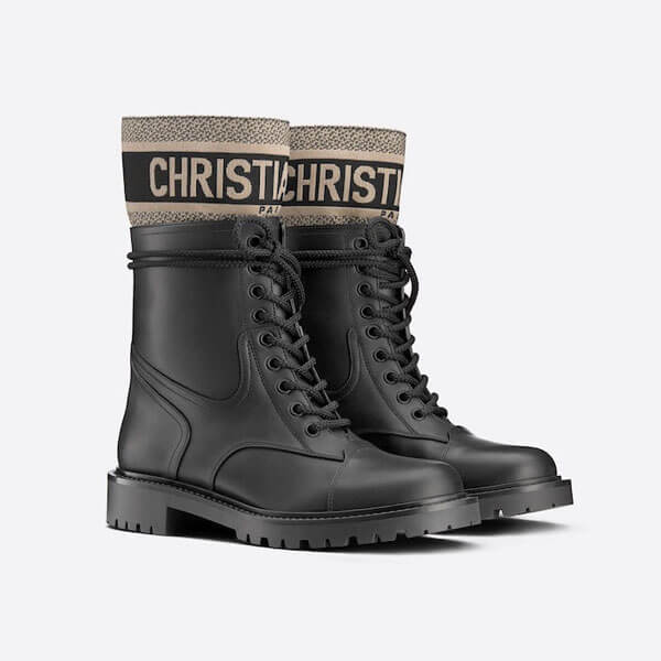 ☆ディオール☆ミリタリー風 “D-Major” ショートブーツ偽物*Black KDI631SCN