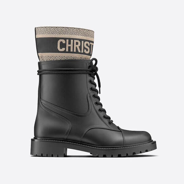 ☆ディオール☆ミリタリー風 “D-Major” ショートブーツ偽物*Black KDI631SCN