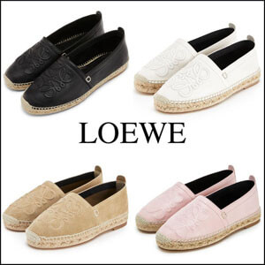 20/21★ロエベ★ロエベ Anagram Espadrille フラットシューズ偽物453.10.346