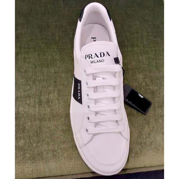 【セール】プラダ☆サイドライン&ロゴレザースニーカーコピー☆2EG354