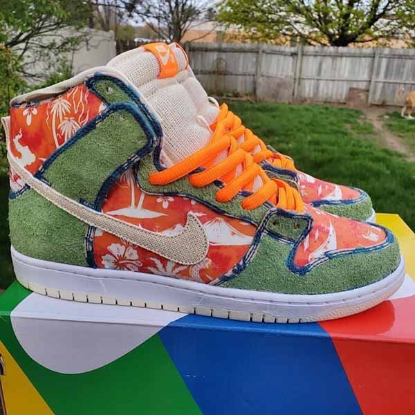 大人気*ナイキ ダンク偽物SB Dunk High Hawaii*CZ2232-300*ハワイ花柄