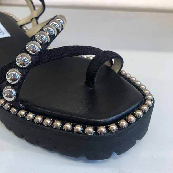 ジミーチュウ DESI FLAT プラットフォーム フラット サンダルスーパーコピー Cuoio