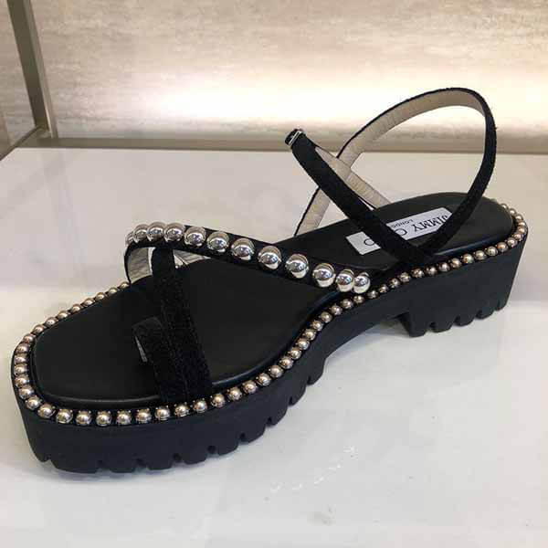 ジミーチュウ DESI FLAT プラットフォーム フラット サンダルスーパーコピー Cuoio