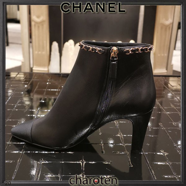 シャネルチェーン 偽物♡超限定♪アンクルブーツ