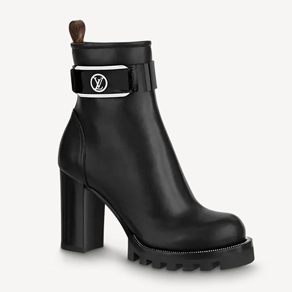 ◆​ルイヴィトン◆アンクルブーツ コピー 靴 ヒールシューズ 黒ブラック1AA0O6 