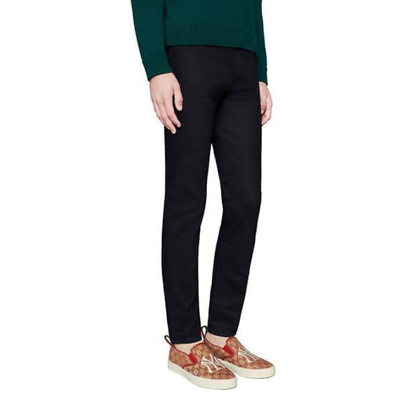 入手困難＊グッチ Men's NY Yankees patch Slip On Sneakers