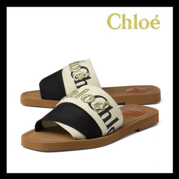 CHLOE 「Woody」フラットミュールサンダル コピー C21S188Q7905