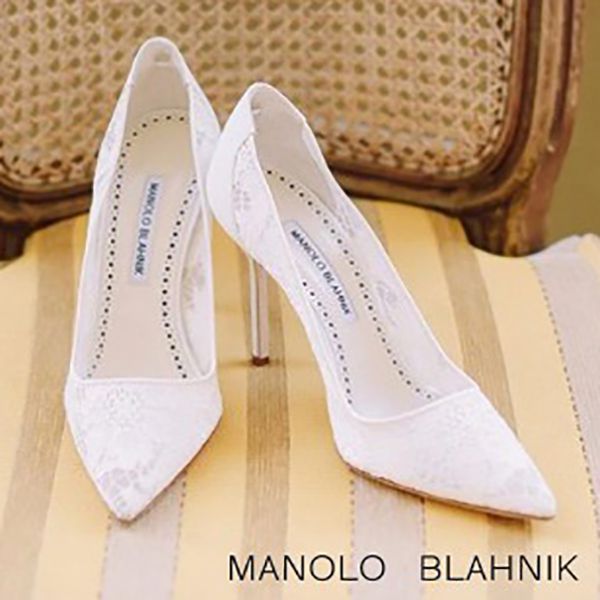 MANOLO BLAHNIK★BBLA BRIDE★レースポインテッドトゥパンプス★