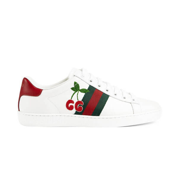 グッチ エース　チェリー付き ウィメンズ スニーカー 653135 1XG60