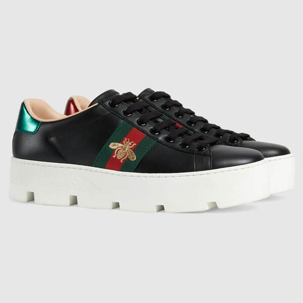 ★グッチ★Ace embroidered platform sneaker★