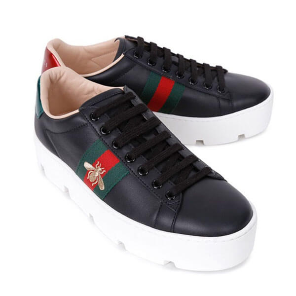 ★グッチ★Ace embroidered platform sneaker★