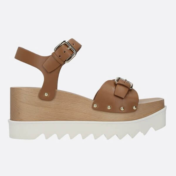 21SS◆Stella McCartney◆Elyse プラットフォームサンダル Cuoio 800317W1DX