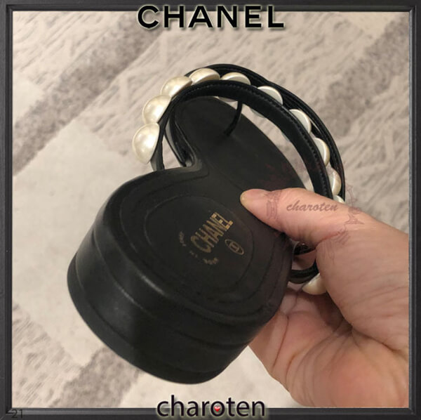 新作☆ シャネル 可愛い　サンダル　コスチュームパール