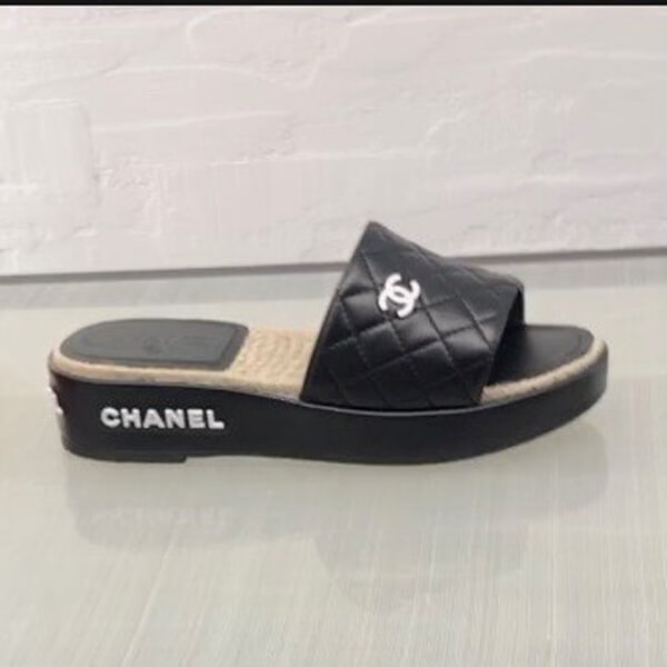 すぐ届く∞直営ギフト∞シャネル ロゴ 厚底 サンダルG35925X0100094305
