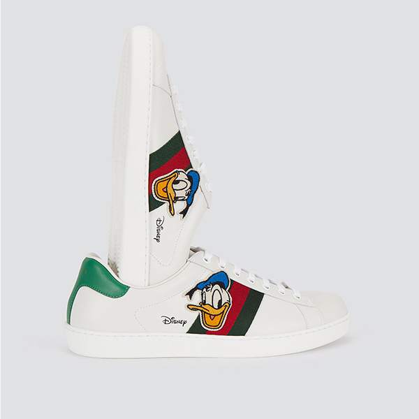 グッチ ★ディズニーXグッチ ドナルドダック エーススニーカー 6493991XG609114