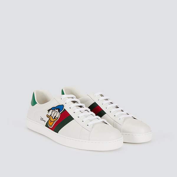 グッチ ★ディズニーXグッチ ドナルドダック エーススニーカー 6493991XG609114
