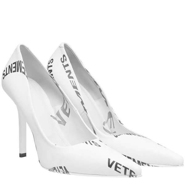 残少 VETEMENTS ヴェトモン ロゴピンヒール コピー 105 LD94