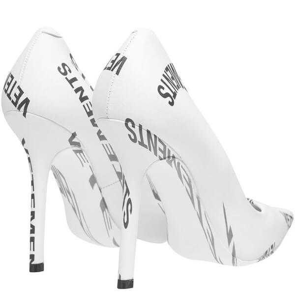 残少 VETEMENTS ヴェトモン ロゴピンヒール コピー 105 LD94