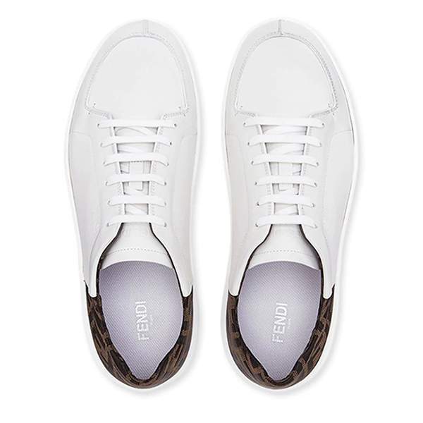 フェンディ ロゴ入りヒール カーフレザー製 ロートップスニーカー コピー 