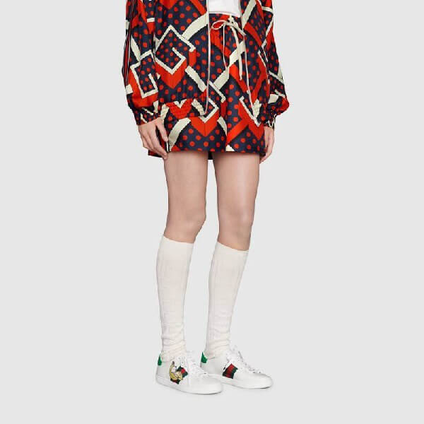 【グッチ コピー スニーカー】ばなにゃ x グッチ エーススニーカー 661663 0FI60 9112