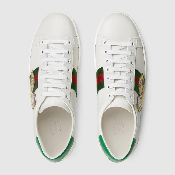 【グッチ コピー スニーカー】ばなにゃ x グッチ エーススニーカー 661663 0FI60 9112