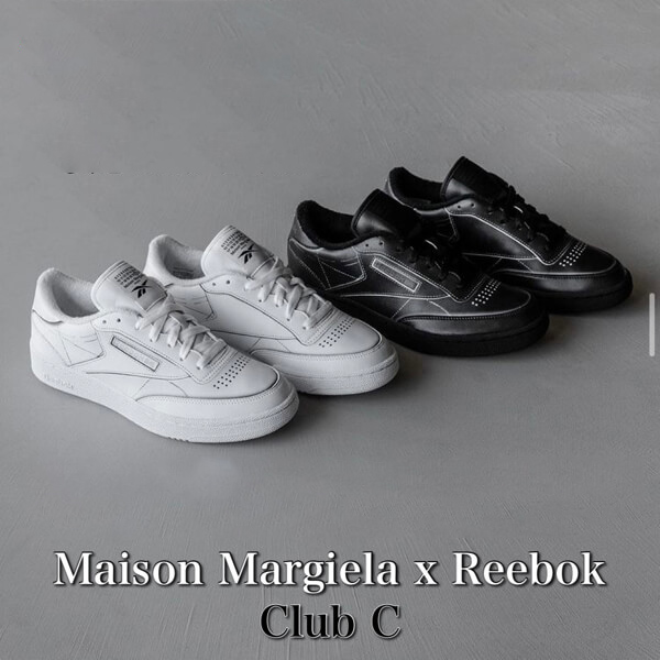 新作 メゾン マルジェラ リーボック×MM Club C スニーカー 偽物2色S57WS0405
