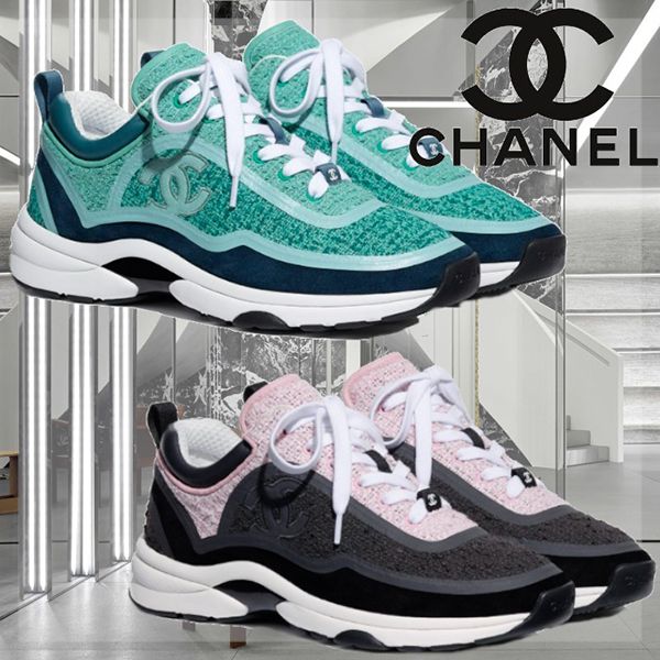 大人気♡シャネル スニーカー ツイード&カーフスキン偽物G34360 Y55233 K2820