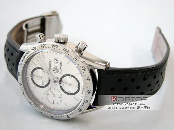 タグホイヤー カレラ スーパーコピーCV2017.FC6205 タキメータークロノグラフ エレガンス ブラック皮 シルバー