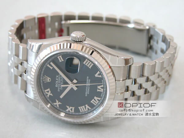 ロレックス デイトジャスト メンズ スーパーコピー116234 ジュビリーブレス ブルーローマ