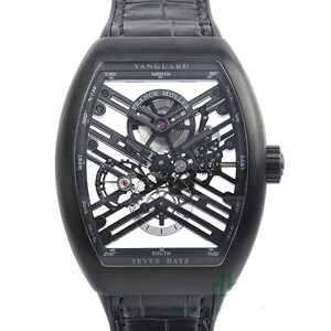 フランクミュラー スーパーコピー ヴァンガード 7デイズ パワーリザーブ スケルトン V45S6SQTTTNRBR