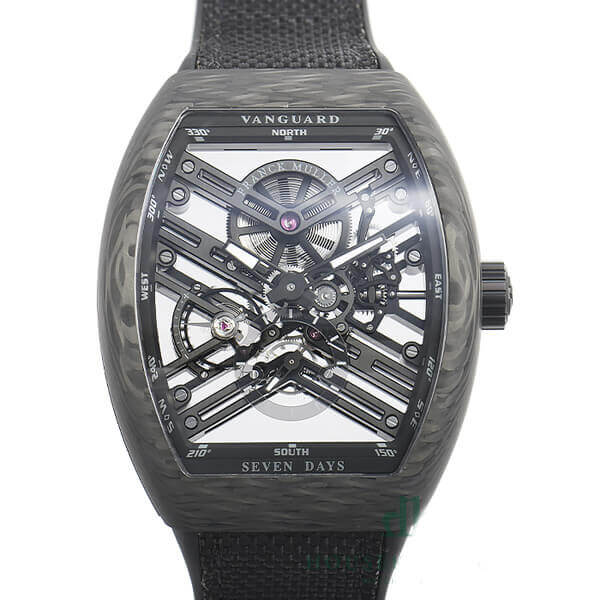 フランクミュラー ヴァンガード ７デイズパワーリザーブ スケルトン V45S6SQT CARBON NR