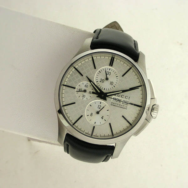 国内発 グッチ★G-Timeless Leather シルバー グッチメンズ腕時計 YA126265