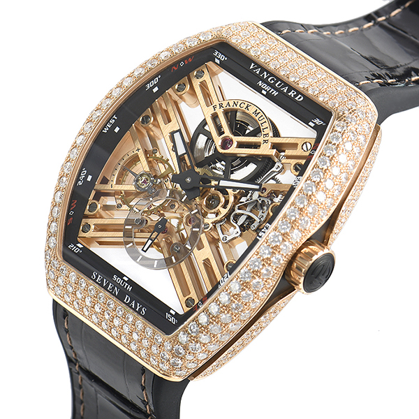 フランクミュラー スーパーコピー ヴァンガード 7デイズ パワーリザーブ スケルトン V45S6SQTD5NNR