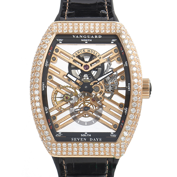 フランクミュラー スーパーコピー ヴァンガード 7デイズ パワーリザーブ スケルトン V45S6SQTD5NNR