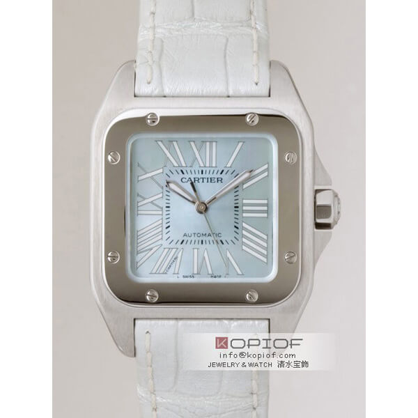 カルティエ サントス100 スーパーコピーW20132X8 SS 2008年サマーリミテッド1800本限定 エメラルドグリーンシェル