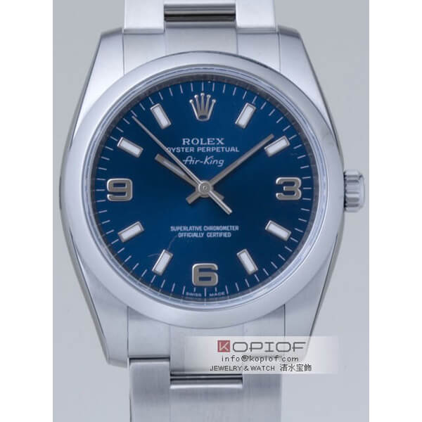 ロレックス エアーキング スーパーコピー114200 ブルー369アラビア